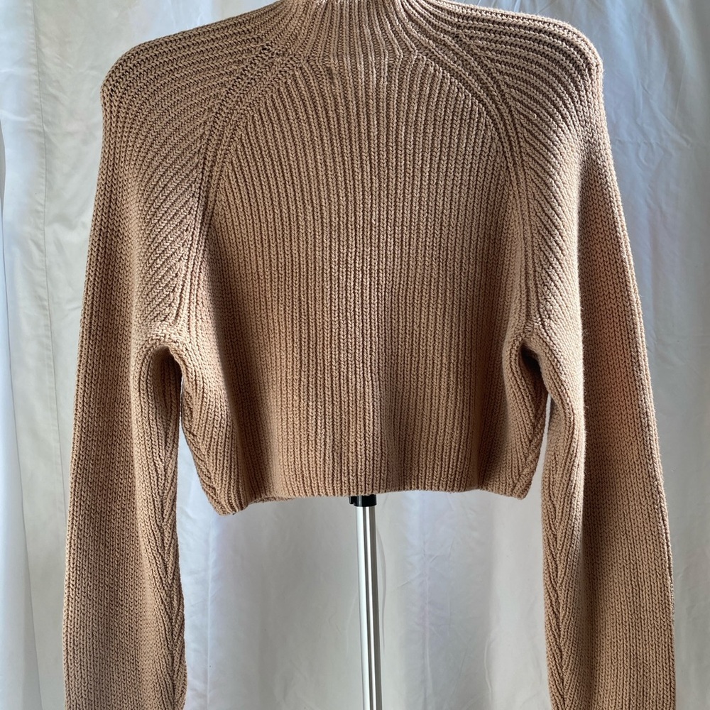 NWT Hollister Women's Cowl Neck  Tan Sweater, Size S - Picture 2 of 5